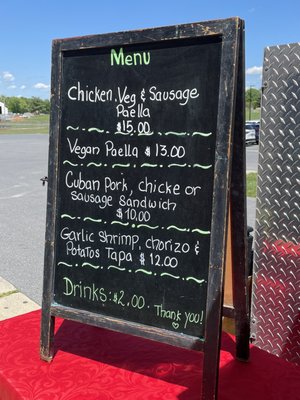 Food Truck Menu