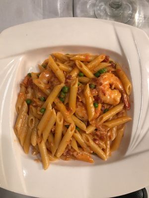 penne vodka with shrimp added