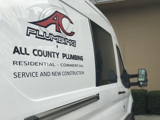 Seen our van around?  All County Plumbing does great plumbing work... and we look good too!