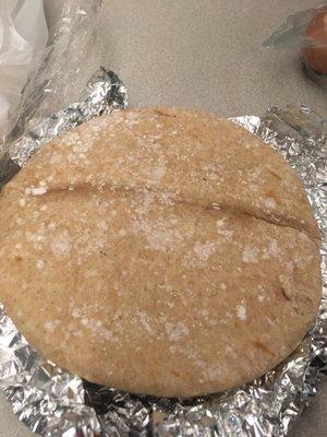 Mold all over my pita bread. Not flour, mold. Absolutely disgusting. #healthcodeviolation