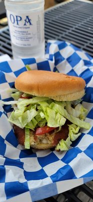 Crab cake sandwich on the special menu