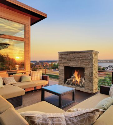 Outdoor Gas FireGarden fireplace