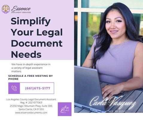 In a complex situation, let me help you simplify your legal document needs.