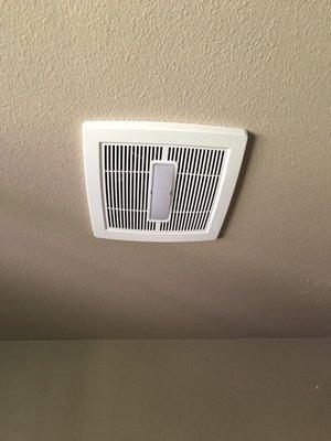 Replace bathroom fan-light