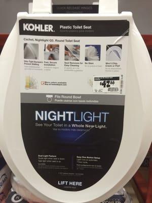 Brother just bought a $42 toilet seat with a night light....