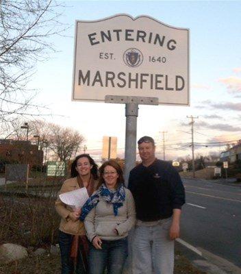 Entering Marshfield, Massachusetts.