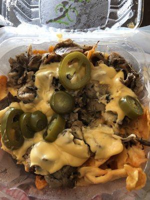 Jerk chicken nacho