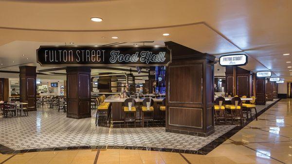 Exterior Fulton Street Food Court at the Harrah's Las Vegas.