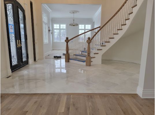 Tiling job for the entryway