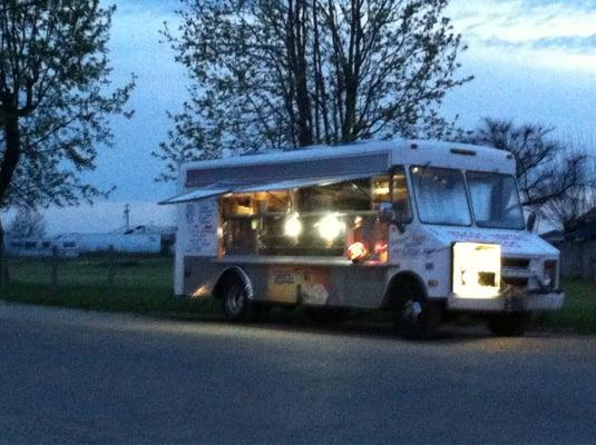 Queeny's parked in Sanger, behind Gong's south gate market