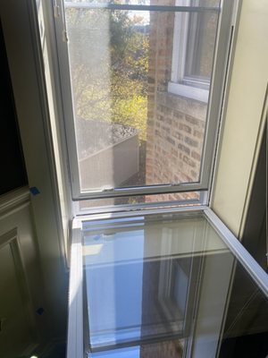 Interior and exterior window cleaning