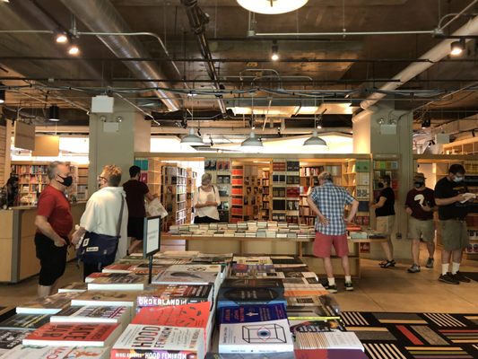 Customers browsing on the reopening day