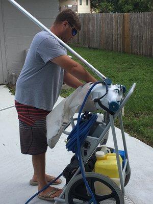 Robert with our Hammerhead.