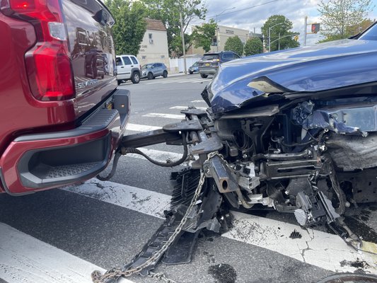 Collision towing