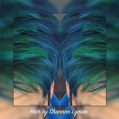 Blue and green hair!