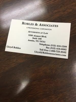 Contact Mr. Robles today!