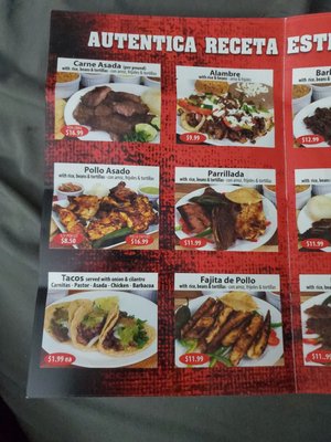 Wide variety of menu here are just a few.