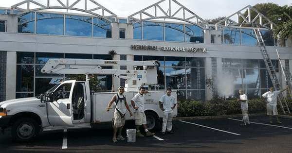 Exterior Paint Job at Memorial Regional Hospital