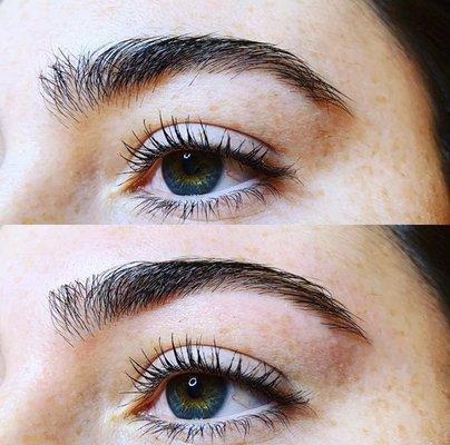 my eyebrows before & after albinas magic