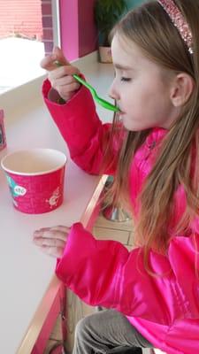 Having a froyo treat with my princess...