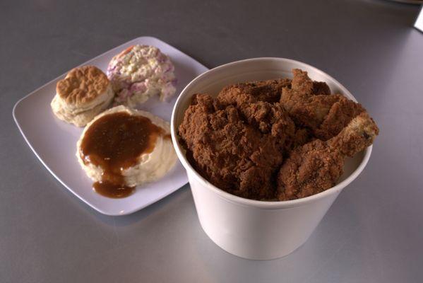 Authentic Fried Chicken Buckets 8, 12, 16 pieces with sides