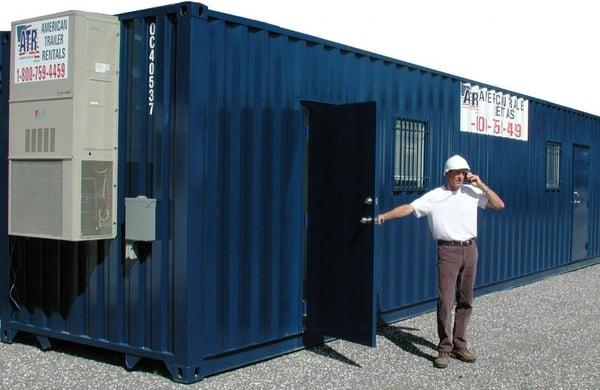 Shipping containers can be converted into offices.