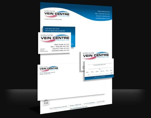 Make your brand recognizable with a complete corporate ID (North Shore Vein Centre)