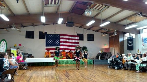 Aloha By Hand dancers at the American Legion Luau party.