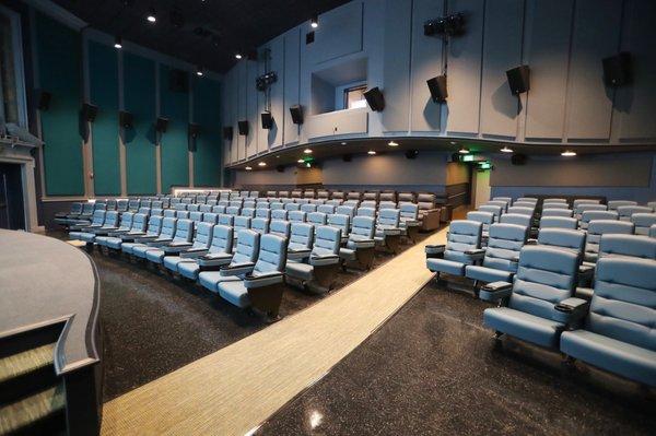 The Main theater with Premium Recliner seating, Dolby ATMOS and 70 MM capabilities