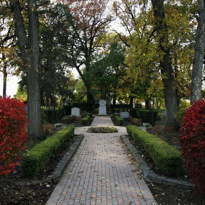 The founder of the Rotary Club International is laid to rest here.