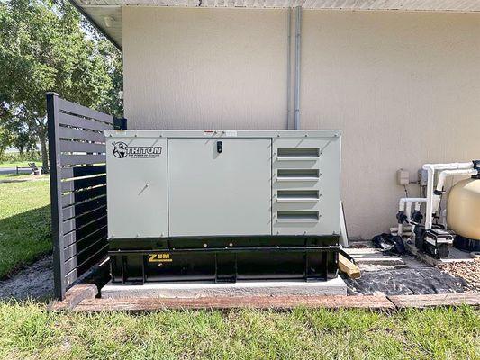 30kW Triton diesel generator installed by LGS, Lakeland, Florida.