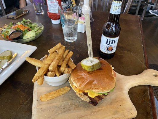 Turkey Burger and Fries yum!