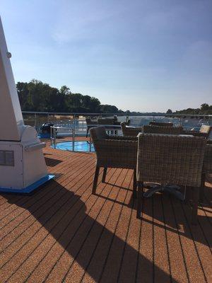 On the deck of AMA Waterways AmaCello