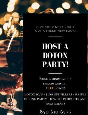 Host a private Botox Party