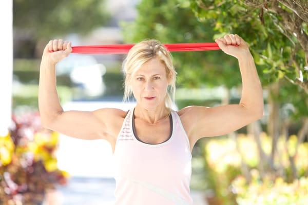 Beth working on posture and strength