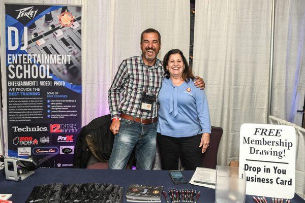 Carol Kelsar and DJ Greggie C representing Name Entertainers.