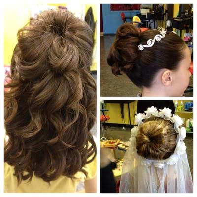 Communion hairdo's