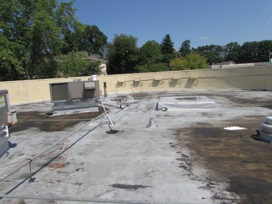 Roof before the installation of Silicone Roofing System