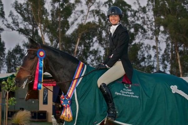 one of Missy's many hunter derby wins.. this one aboard Coltrane at the Sonoma Horse Park