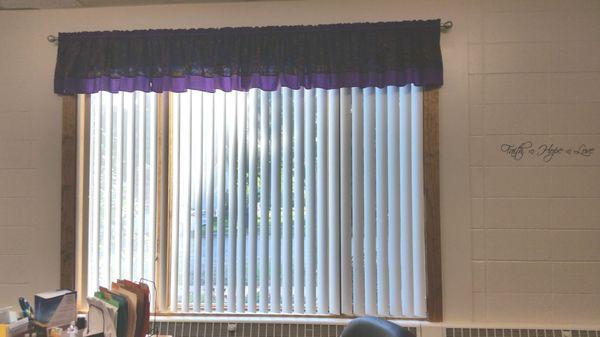 New Blinds in Pastor's Office at VGUMC