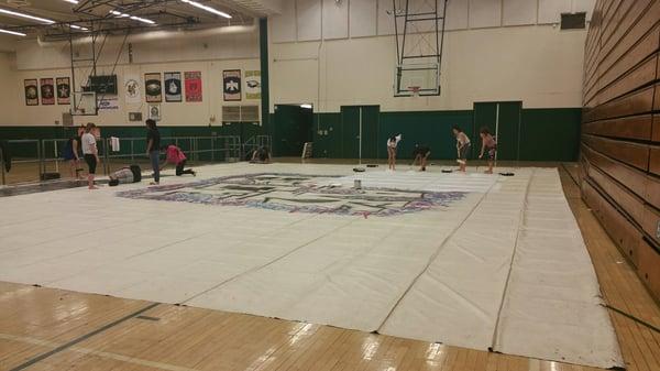 Winter guard floor painting :)