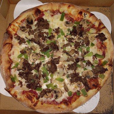 Steak Bomb Pizza