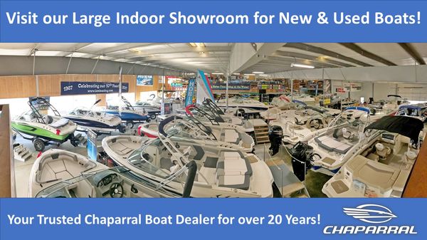 Large Indoor Showroom - Chaparral Boats on display!