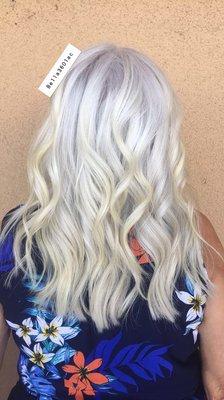 Icy blonde by Lisa inside Curls Gone Wild