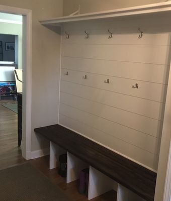 Custom built storage.