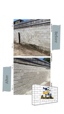 Before & After Engineered Retaining Wall  Built to last