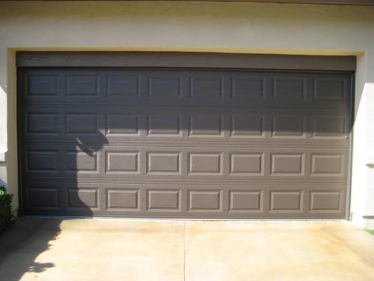 Brown short panel door. Love it!