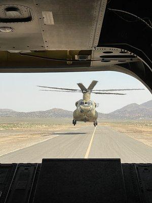 Chinooks preparing for a little ride