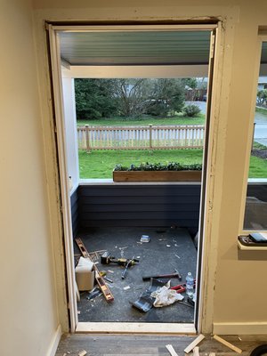 Replacing entire door frame