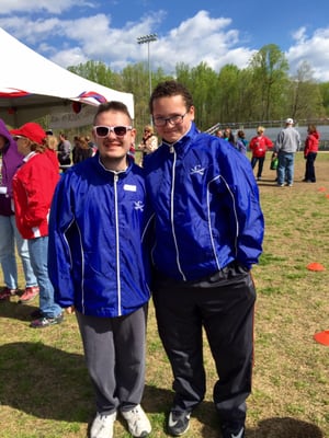 Special Olympics my son on the right